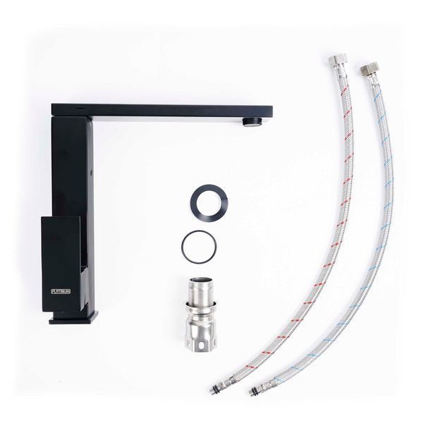 Смеситель кухонный Platinum 161 NES (Черный) 18249 фото