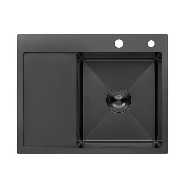 Кухонная мойка Kroner KRP Schwarze - 6350RHM PVD (3.0/1.0 мм) CV031323 фото