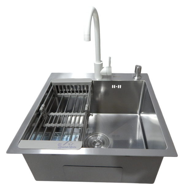 Комплект кухонної мийки Kraft KRF 5050 decor (3.0/1.0 мм) S4874 фото