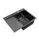 Кухонная мойка Kroner KRP Schwarze - 6350RHM PVD (3.0/1.0 мм) CV031323 фото 2