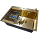 Кухонная мойка Kraft NANO GOLD PVD HS60*45 (3.0/1.0 мм) декор SM25760 фото 1
