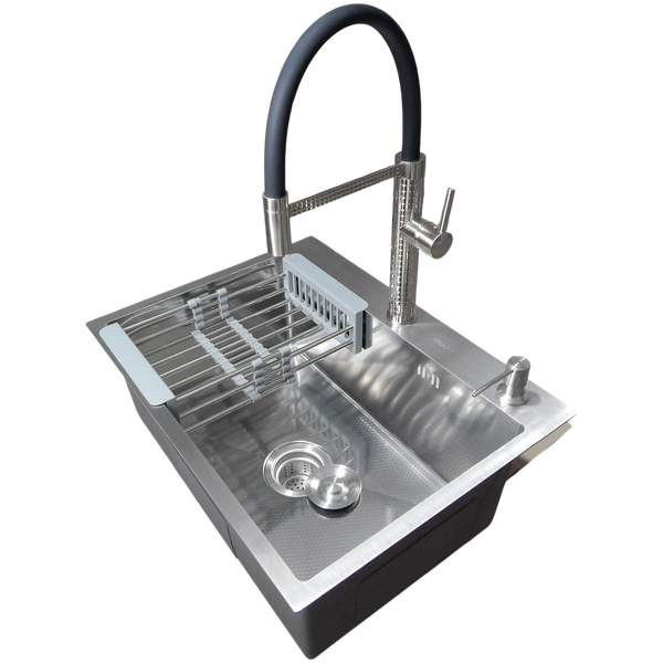 Комплект кухонной мойки Kraft HM 6045 DECOR (3.0/1.0 мм) S3668 фото