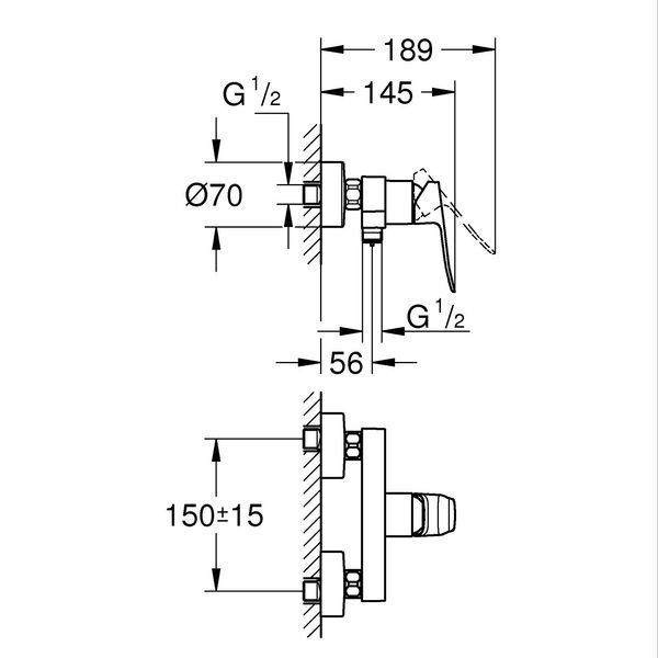 Змішувач для душу Grohe QuickFix Dice 1018742430 CV036213 фото
