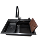 Комплект кухонної мийки Kraft HM 6845 NANO BLACK S4875 фото 2