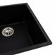 Гранітна мийка для кухні Platinum 4040 RUBA матовий чорний 41517 фото 4