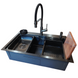 Комплект кухонної мийки Kraft HM 6845 NANO BLACK S4833 фото 1