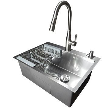 Комплект кухонної мийки Kraft KRF 6045 DECOR (3.0/1.0 мм) S3669 фото