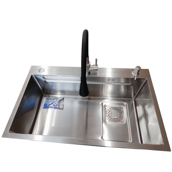 Комплект кухонной мойки Kraft HM 6845 Satin S4934 фото