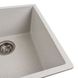 Гранітна мийка для кухні Platinum 4040 RUBA матова біла в крапку 41636 фото 3