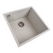 Гранітна мийка для кухні Platinum 4040 RUBA матова біла в крапку 41636 фото 2