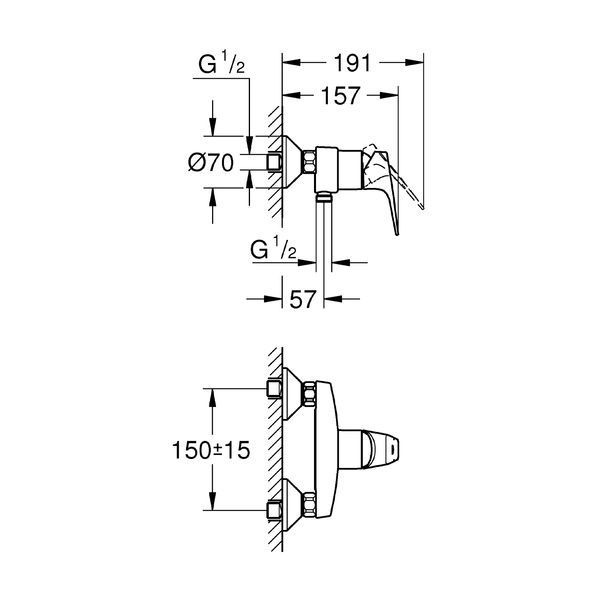 Змішувач для душу Grohe Start Flow 23771000 CV036283 фото