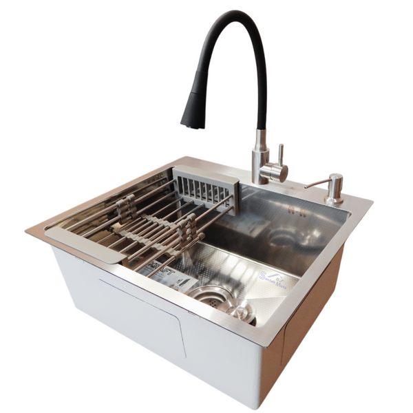 Комплект кухонной мойки Kraft HM 5448 DECOR (3.0/1.0 мм)+(Измельчитель Kroner - 550W) S4985 фото