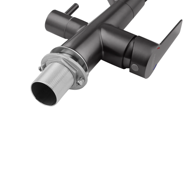 Комплект кухонної мийки KRP Schwarze - 7848RHM PVD S4635 фото