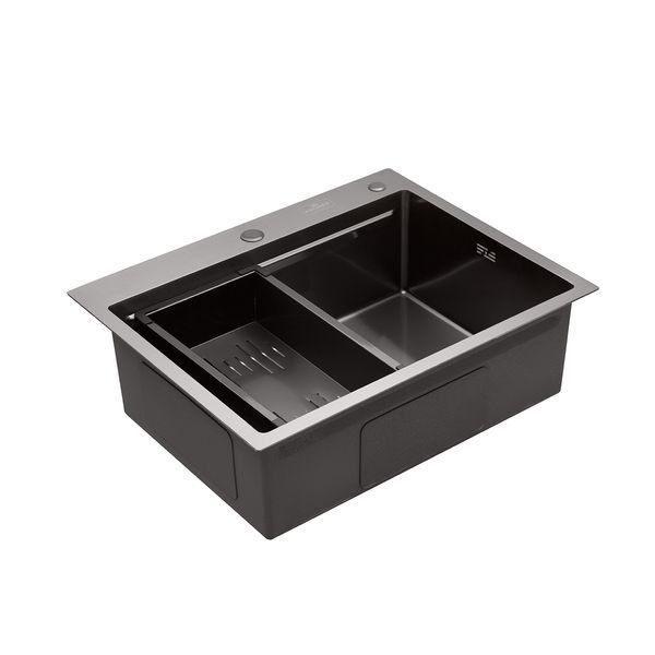 Кухонная мойка Kroner KRP Schwarze - 6350HM PVD (3.0/1.0 мм) CV031453 фото
