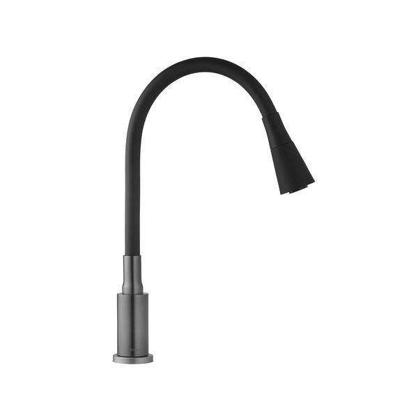Змішувач для кухні Kroner KRP Edelstahl Klassisch - PVD031BLK CV035373 фото