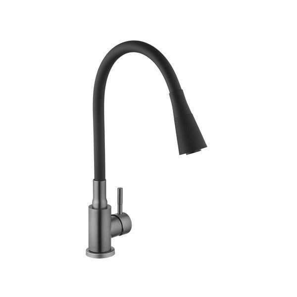 Змішувач для кухні Kroner KRP Edelstahl Klassisch - PVD031BLK CV035373 фото