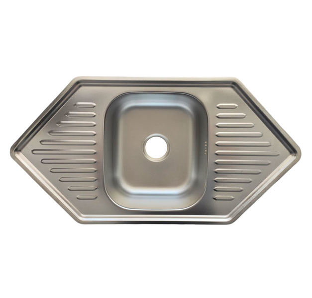 Кухонная мойка из нержавеющей стали Platinum 9550В ДЕКОР (0,8/180 мм) 11643 фото