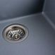 Гранітна мийка для кухні Platinum 4040 RUBA матовий сірий металік 41519 фото 3