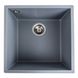 Гранітна мийка для кухні Platinum 4040 RUBA матовий сірий металік 41519 фото 1