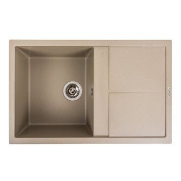 Гранитная мойка для кухни Platinum 7950 Selena матовий Титан 40379 фото