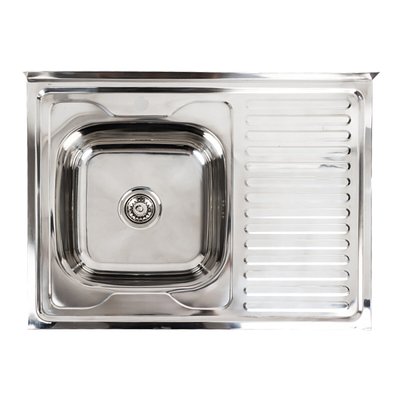 Кухонна мийка з нержавіючої сталі Platinum 8060 L ПОЛІРОВКА (0,7/160 мм) 11598 фото
