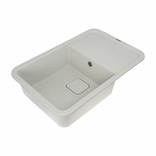 Гранітна мийка для кухні Platinum 7850 CUBE матова Біла в крапку 3156 фото