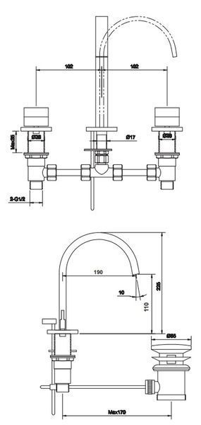 Смеситель для раковины (умывальника) KOHLMAN AXIS CHROME QB202N фото