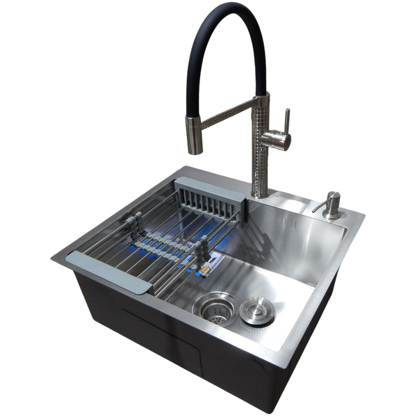 Комплект кухонной мойка Kraft KRF 5050 decor (3.0/1.0 мм) S3672 фото