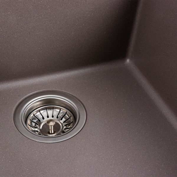 Гранітна мийка для кухні Platinum 4040 RUBA матова Дюна 41640 фото