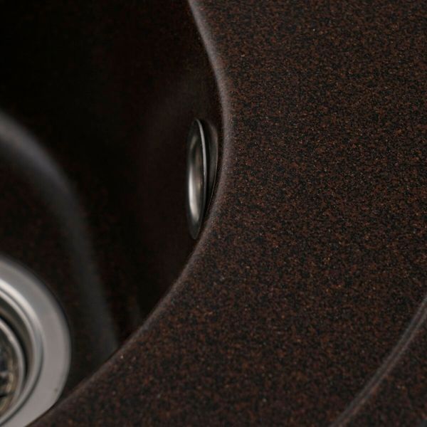 Гранітна мийка для кухні Platinum 510 LUNA матова Шоколад 3334 фото