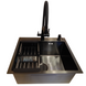 Комплект кухонної мийки Kraft HS 540Х480 NANO BLACK PVD (3.0/1.0 мм) S4837 фото 2