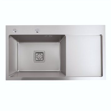 Мийка Platinum Handmade 780х430х220 L нержавійка (квадратний сифон,3.0/1.0) 38089 фото