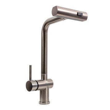 Кухонний змішувач PVD чорний Platinum IB2013BR 44871 фото