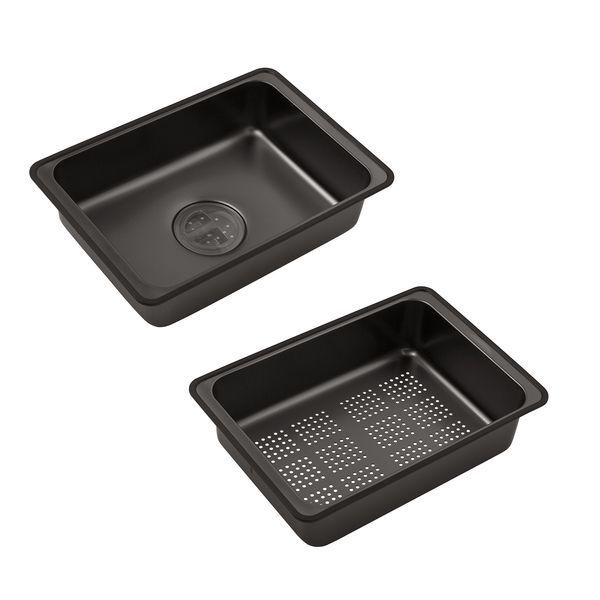 Кухонная мойка Kroner KRP Schwarze - SET7546ARTHM PVD (3.0/0.8 мм) CV033375 фото