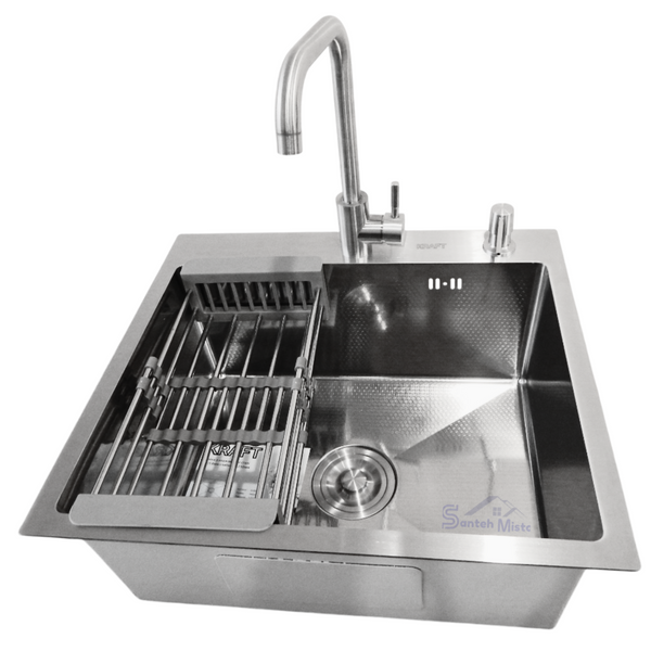 Комплект кухонної мийки Kraft KRF 5050 decor (3.0/1.0 мм) S4738 фото