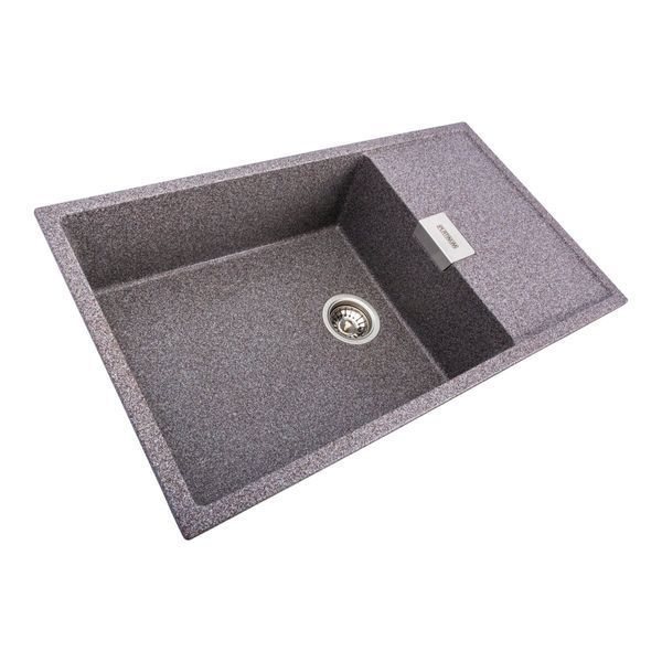 Гранитная мойка для кухни Platinum 8650 DIAMOND матовая (микс) 39821 фото