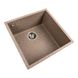 Гранітна мийка для кухні Platinum 4040 RUBA матова карамель 41641 фото 2