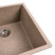 Гранітна мийка для кухні Platinum 4040 RUBA матова карамель 41641 фото 3