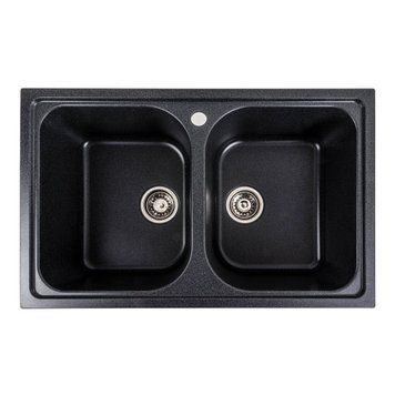 Гранитная мойка для кухни Platinum 7950 Equatoria матовый Карбон 41670 фото
