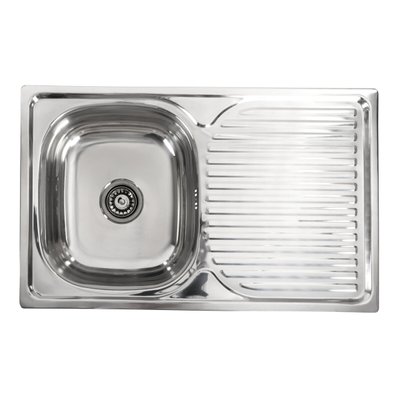 Кухонна мийка Platinum з нержавіючої сталі прямокутна ПОЛІРОВКА 7848 (0,8/180 мм) 11601 фото