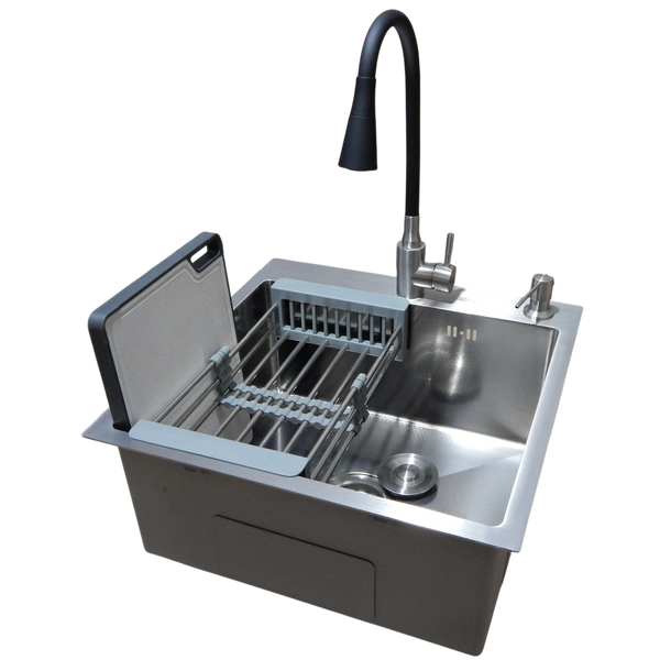 Комплект кухонной мойка Kraft KRF 5050 decor (3.0/1.0 мм) S4958 фото