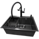 Комплект кухонної мийки Kraft KRF 60х45HM PVD (3.0/1.0 мм) DEKOR S4939 фото 6