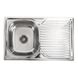 Кухонна мийка Platinum з нержавіючої сталі прямокутна ПОЛІРОВКА 7848 (0,8/180 мм) 11601 фото 1