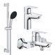 Набір змішувачів 3 в 1 для ванної кімнати Grohe QuickFix StartEdge S-Size UA202501SE CV030624 фото 1