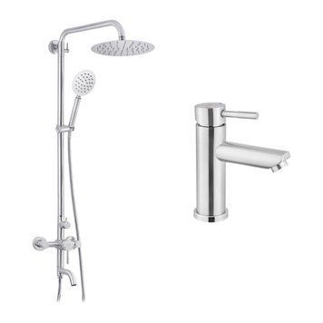 Набор 2 в 1 душевая система Kroner Edelstahl Klassisch-ESG063 + смеситель Edelstahl Klassisch-ESG010 CVS30204 фото