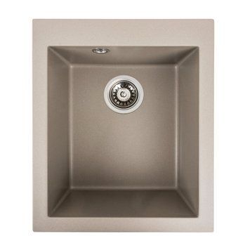 Гранитная мойка для кухни Platinum 4150 SOKIL матовый Титан 40326 фото