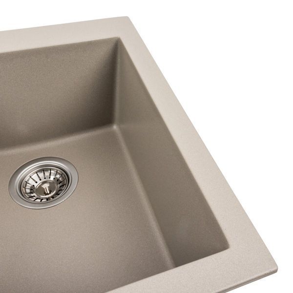 Гранитная мойка для кухни Platinum 4150 SOKIL матовый Титан 40326 фото