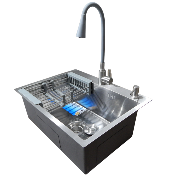 Комплект кухонної мийки Kraft KRF 5448 DECOR (3.0/1.0 мм) S3675 фото