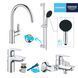 Комплект змішувачів для ванної кімнати і кухні Grohe QuickFix Start Edge UA202501SK CV030625 фото 17