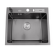 Чорна кухонна мийка 45 см накладна з неіржавкої сталі Nett NВ-5245 1446007713 фото 2